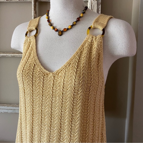 Hippie Rose harvest gold sleeveless knit top - Picture 2 of 7